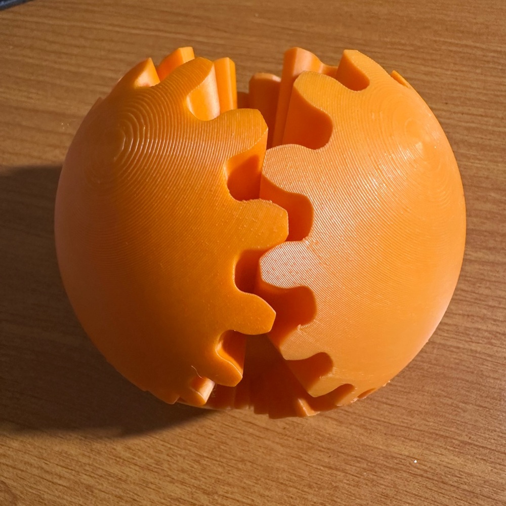 Orange Puzzle Ball Toy